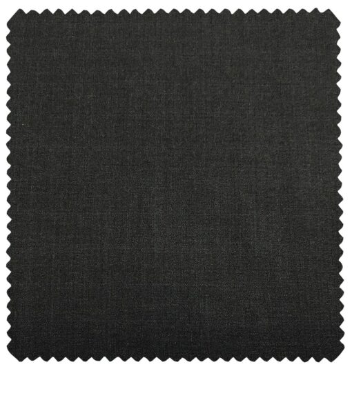 Cadini Men's Wool Checks Super 90's Unstitched Suiting Fabric (Dark Grey)