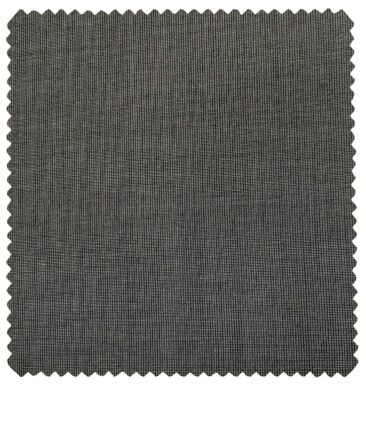 Cadini Men's Wool Structured Super 90's Unstitched Suiting Fabric (Grey)