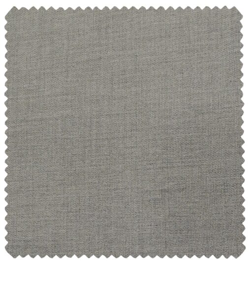 Cadini Men's Wool Structured Super 100's Unstitched Suiting Fabric (Light Grey)