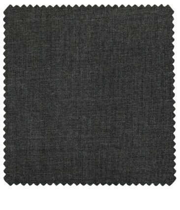Cadini Men's Wool Structured Super 120's Unstitched Suiting Fabric (Dark Grey)