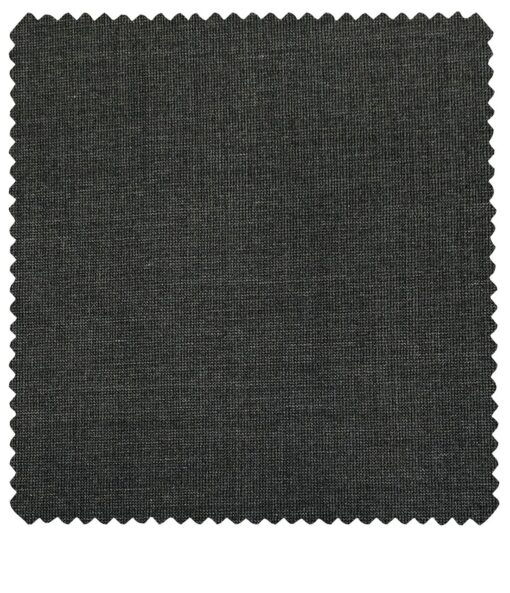 Cadini Men's Wool Structured Super 120's Unstitched Suiting Fabric (Dark Grey)