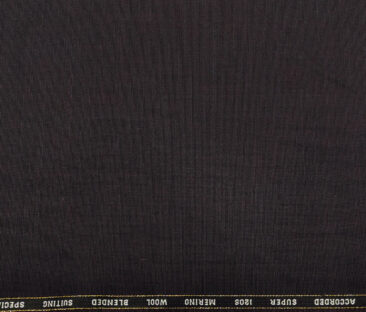 Cadini Men's Wool Structured Super 120's Unstitched Suiting Fabric (Dark Wine)