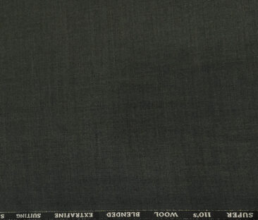 Cadini Men's Wool Solids Super 110's Unstitched Suiting Fabric (Dark Grey)