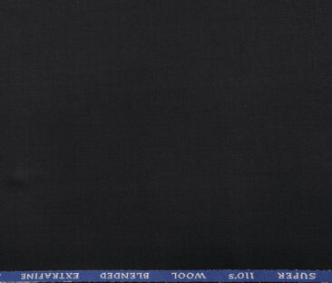 Cadini Men's Wool Solids Super 110's Unstitched Suiting Fabric (Dark Navy Blue)