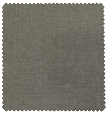 Cadini Men's Wool Solids Super 110's Unstitched Suiting Fabric (Worsted Grey)