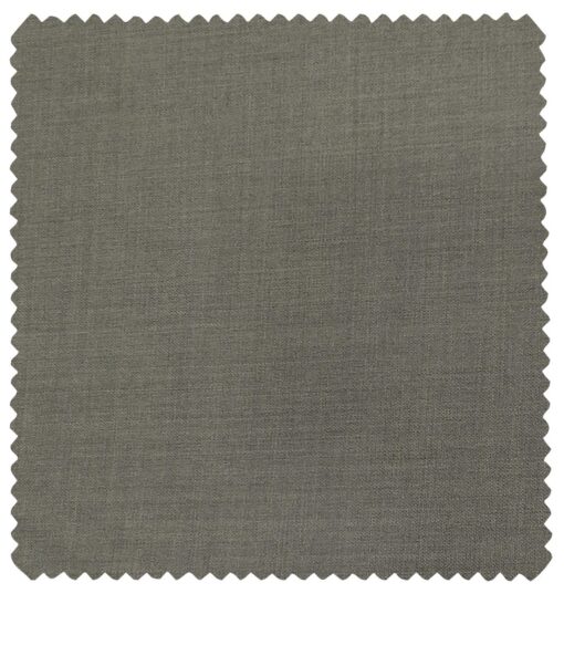 Cadini Men's Wool Solids Super 110's Unstitched Suiting Fabric (Worsted Grey)