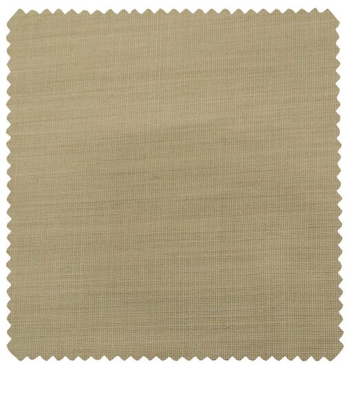 Cadini Men's Wool Structured Super 110's Unstitched Suiting Fabric (Beige)