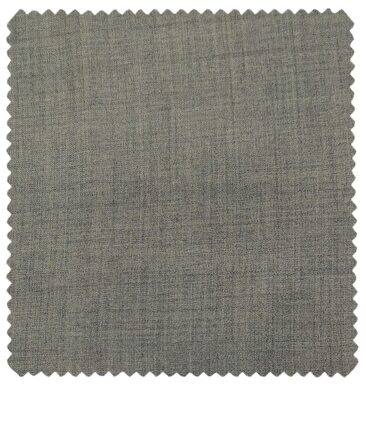Cadini Men's Wool Self Design Super 110's Unstitched Suiting Fabric (Worsted Grey)