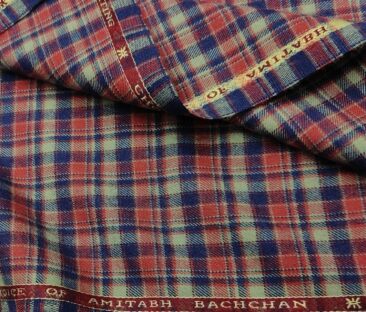 OCM Men's Wool Checks   Unstitched Shirting Fabric (Multi)