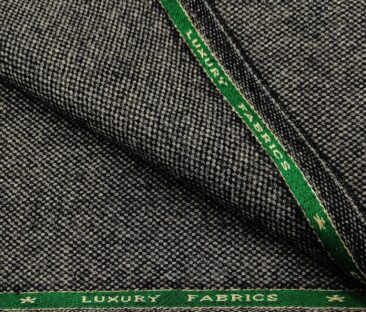 OCM Men's Wool Structured Very Thick Unstitched Tweed Jacketing & Blazer Fabric (Grey)