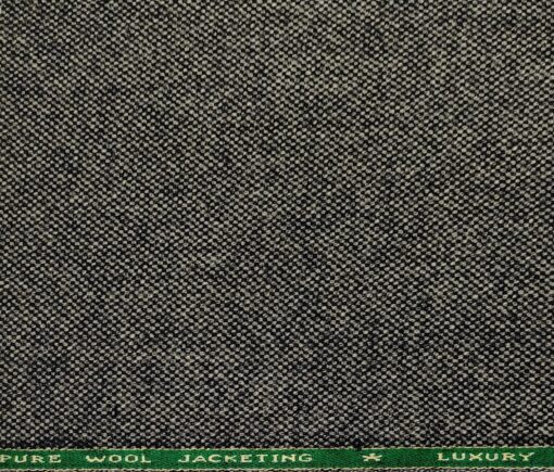 OCM Men's Wool Structured Very Thick Unstitched Tweed Jacketing & Blazer Fabric (Grey)