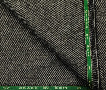 OCM Men's Wool Structured Very Thick Unstitched Tweed Jacketing & Blazer Fabric (Grey)
