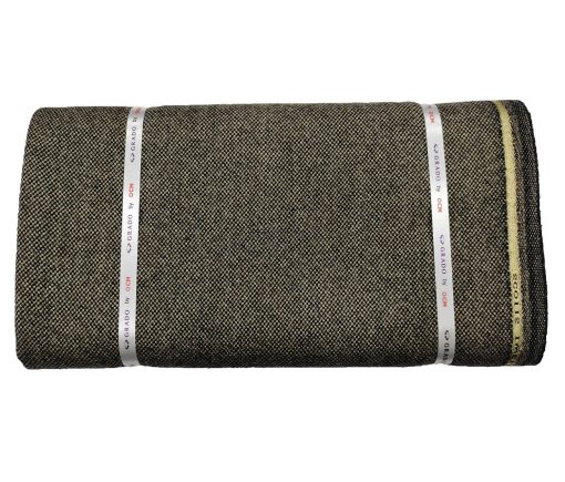 OCM Men's Wool Structured Very Thick  Unstitched Tweed Jacketing & Blazer Fabric (Light Brown)