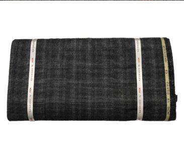 OCM Men's Wool Checks Very Fine Unstitched Tweed Jacketing & Blazer Fabric (Dark Grey) - Image 5