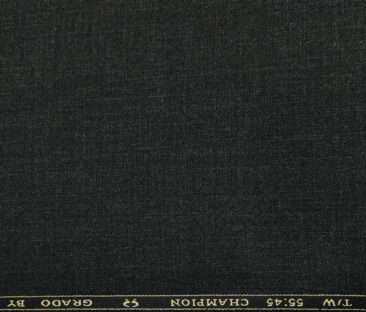 OCM Men's Wool Solids   Unstitched Suiting Fabric (Dark Grey)