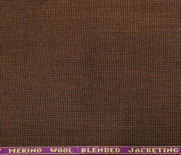 Raymond Men's Wool Structured Thick & Soft  Unstitched Tweed Jacketing & Blazer Fabric (Copper)