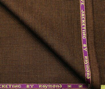 Raymond Men's Wool Structured Thick & Soft  Unstitched Tweed Jacketing & Blazer Fabric (Copper)