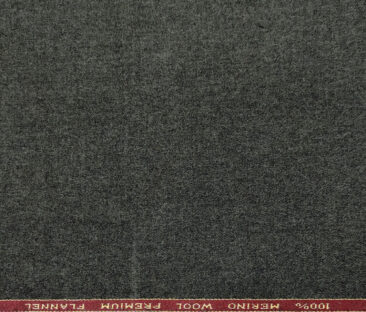 OCM Men's Wool Solids Medium & Soft 2.20 Meter Unstitched Tweed Jacketing & Blazer Fabric (Dark Worsted Grey)