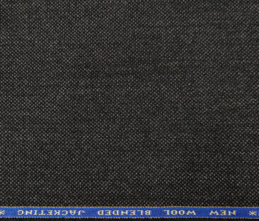 Raymond Men's Wool Structured Medium & Soft 2.20 Meter Unstitched Tweed Jacketing & Blazer Fabric (Blackish Grey)