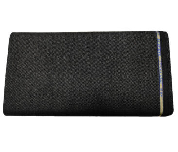 Raymond Men's Wool Structured Medium & Soft 2.20 Meter Unstitched Tweed Jacketing & Blazer Fabric (Blackish Grey)