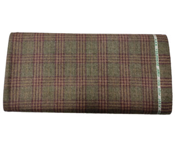 Raymond Men's Wool Checks Virasafe Anti Viral Fabric 2.20 Meter Unstitched Tweed Jacketing & Blazer Fabric (Brown