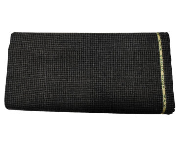 Raymond Men's Wool Houndstooth Medium & Soft 2.20 Meter Unstitched Tweed Jacketing & Blazer Fabric (Dark Grey)