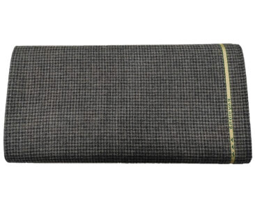 Raymond Men's Wool Houndstooth Medium & Soft 2.20 Meter Unstitched Tweed Jacketing & Blazer Fabric (Worsted Grey)