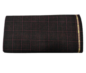 Raymond Men's Wool Checks Virasafe Anti Viral Fabric 2.20 Meter Unstitched Tweed Jacketing & Blazer Fabric (Dark Wine)