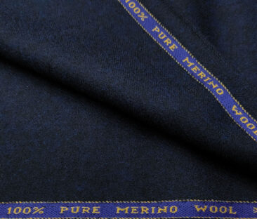 Raymond Men's Wool Solids Fine & Soft 2.20 Meter Unstitched Tweed Jacketing & Blazer Fabric (Dark Royal Blue)
