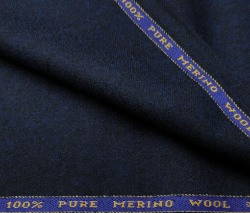 Raymond Men's Wool Solids Fine & Soft 2.20 Meter Unstitched Tweed Jacketing & Blazer Fabric (Dark Royal Blue)