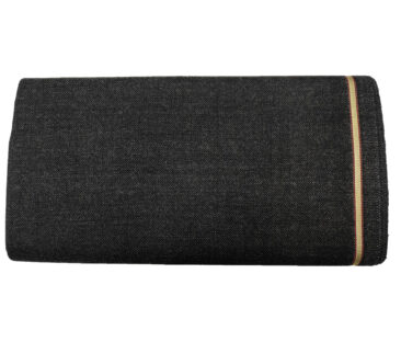 Raymond Men's Wool Herringbone Medium & Soft 2.20 Meter Unstitched Tweed Jacketing & Blazer Fabric (Blackish Grey)