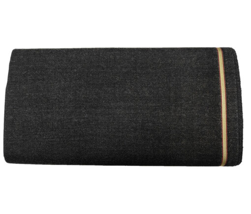 Raymond Men's Wool Herringbone Medium & Soft 2.20 Meter Unstitched Tweed Jacketing & Blazer Fabric (Blackish Grey)