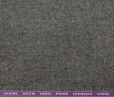 Raymond Men's Wool Solids Fine & Soft 2.20 Meter Unstitched Tweed Jacketing & Blazer Fabric (Worsted Grey)