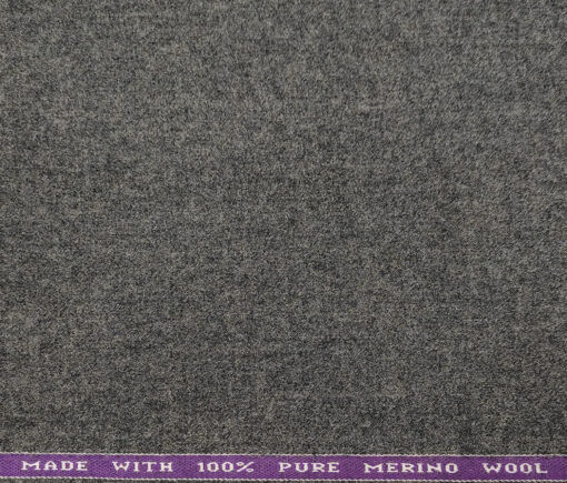 Raymond Men's Wool Solids Fine & Soft 2.20 Meter Unstitched Tweed Jacketing & Blazer Fabric (Worsted Grey)