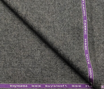 Raymond Men's Wool Solids Fine & Soft 2.20 Meter Unstitched Tweed Jacketing & Blazer Fabric (Worsted Grey)