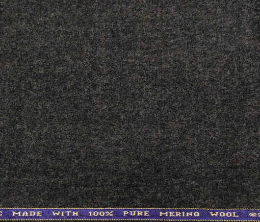 Raymond Men's Wool Solids Fine & Soft 2.20 Meter Unstitched Tweed Jacketing & Blazer Fabric (Dark Worsted Grey)