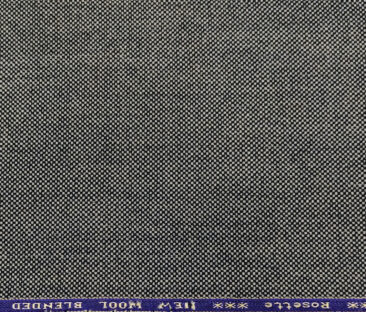 Raymond Men's Wool Structured Medium & Soft 2.20 Meter Unstitched Tweed Jacketing & Blazer Fabric (Light Grey)