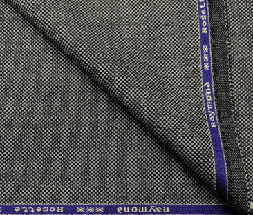 Raymond Men's Wool Structured Medium & Soft 2.20 Meter Unstitched Tweed Jacketing & Blazer Fabric (Light Grey)