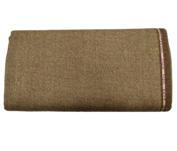 Raymond Men's Wool Structured Medium & Soft 2.20 Meter Unstitched Tweed Jacketing & Blazer Fabric (Light Brown)