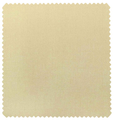 Burgoyne Men's Cotton Solids 1.50 Meter Unstitched Trouser Fabric (Beige)