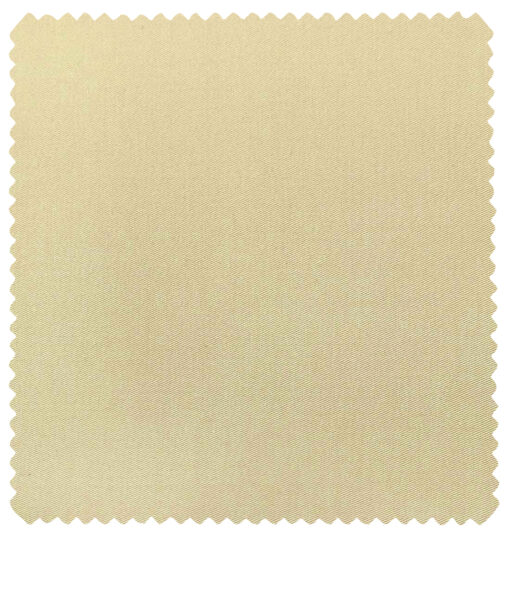 Burgoyne Men's Cotton Solids 1.50 Meter Unstitched Trouser Fabric (Beige)
