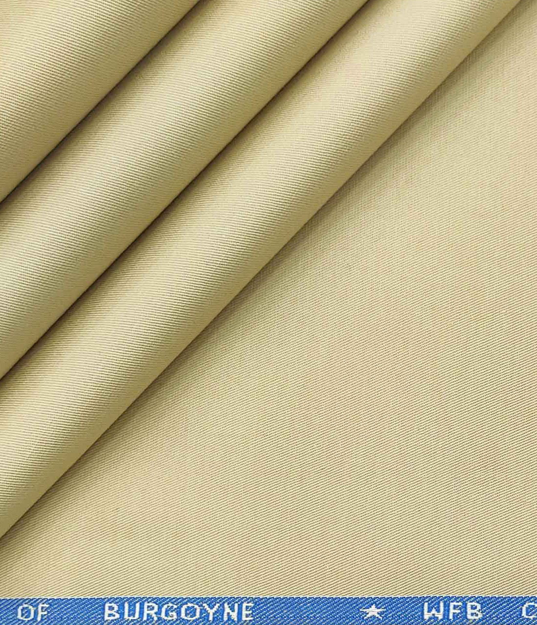 Burgoyne Men's Cotton Solids 1.50 Meter Unstitched Trouser Fabric (Beige)