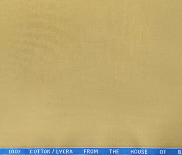 Burgoyne Men's Cotton Solids 1.50 Meter Unstitched Trouser Fabric (Biscotti Beige)