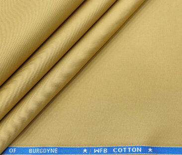 Burgoyne Men's Cotton Solids 1.50 Meter Unstitched Trouser Fabric (Biscotti Beige)