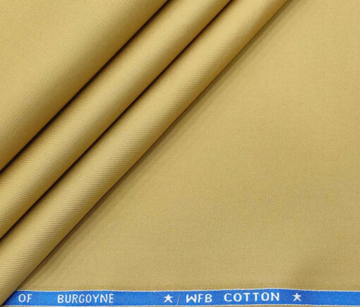 Burgoyne Men's Cotton Solids 1.50 Meter Unstitched Trouser Fabric (Biscotti Beige)