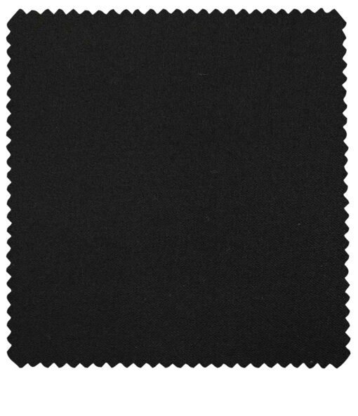 Burgoyne Men's Cotton Solids 1.50 Meter Unstitched Trouser Fabric (Black)