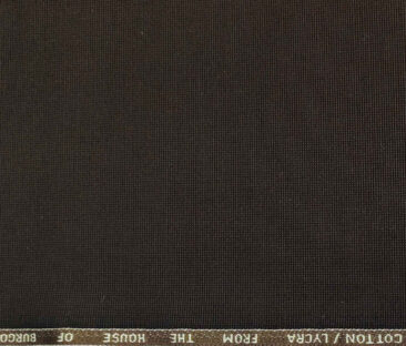 Burgoyne Men's Cotton Structured 1.50 Meter Unstitched Trouser Fabric (Dark Brown)