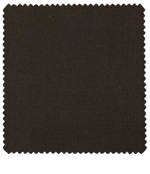 Burgoyne Men's Cotton Structured 1.50 Meter Unstitched Trouser Fabric (Dark Brown)