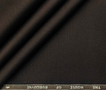 Burgoyne Men's Cotton Structured 1.50 Meter Unstitched Trouser Fabric (Dark Brown)