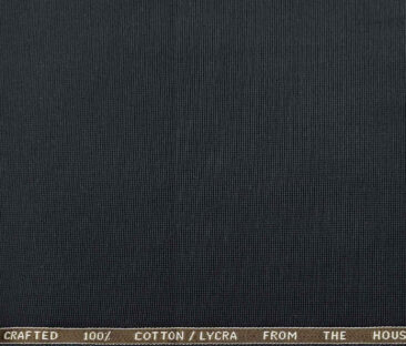 Burgoyne Men's Cotton Structured 1.50 Meter Unstitched Trouser Fabric (Dark Navy Blue)